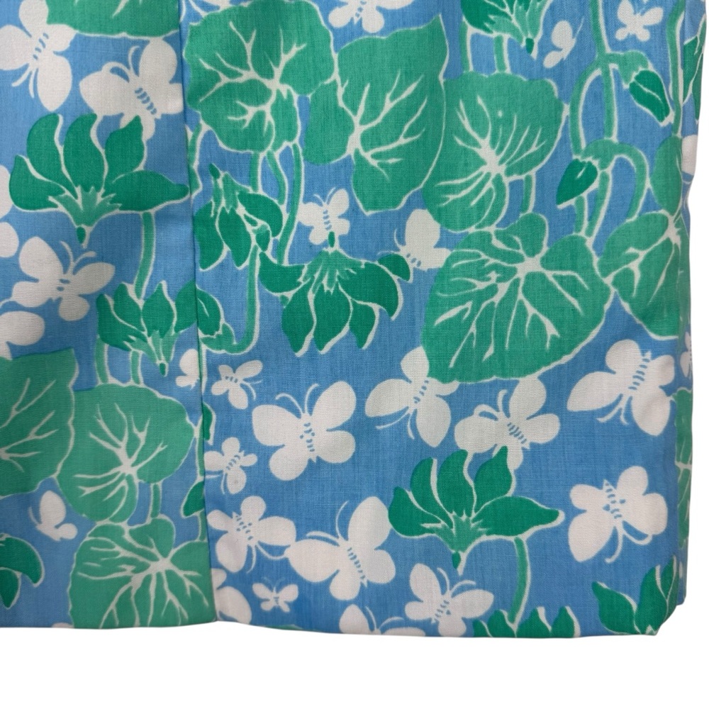 Vintage LILLY PULITZER 90s / 00s Floral Print Skirt Size 8 Blue Green - Picture 6 of 7